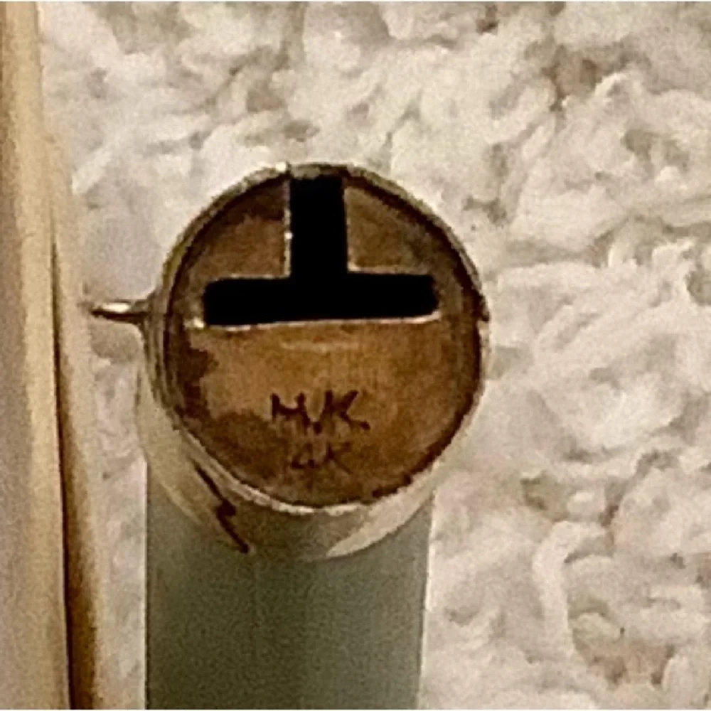 Vtg 14K Yellow Gold Hinge Jade Bangle / 57mm circumference /2.3”inside Diameter - Picture 10 of 13